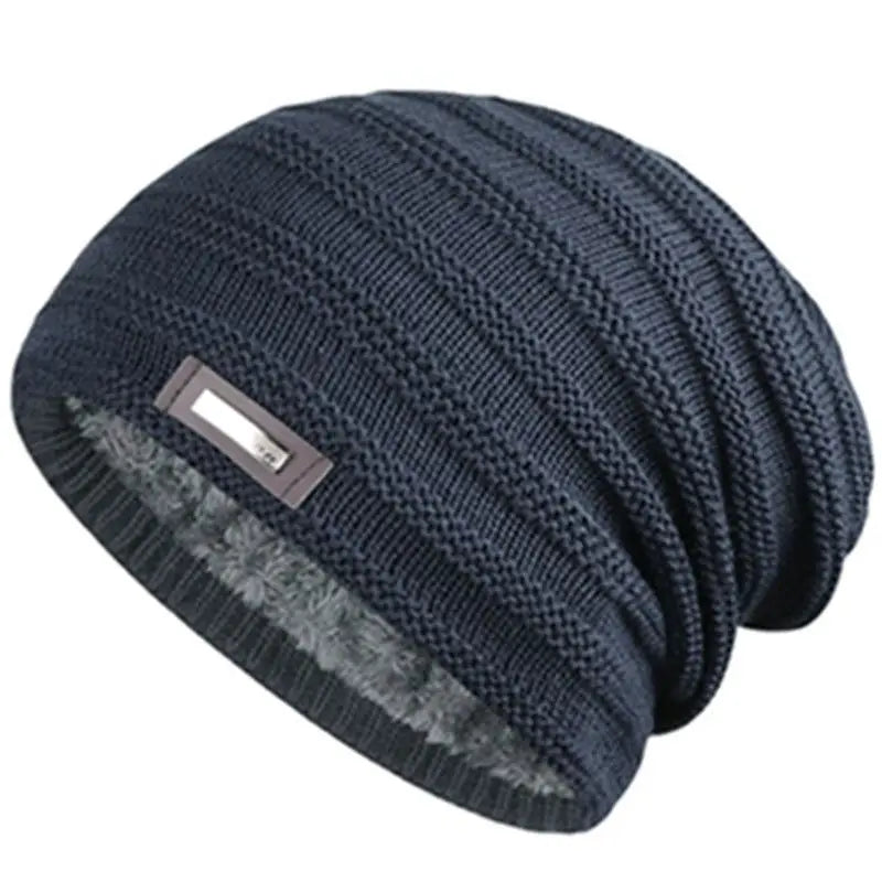 New Unisex Fur Lined Beanie Hat Keep Warm Winter Hat Thick Soft Stretch Hat For Men And Women Fashion Winter Cap