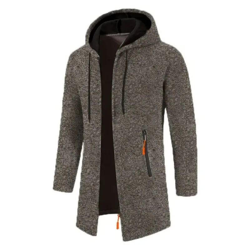 New Mens Long Sleeve Hooded Sweater for Men Zipper Sweatshirts Oversize Streetwear Warm Solid Color Autumn Jacket Hoodie Men