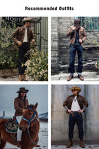 Maden Retro Heavyweight Canvas Oil Waxed Jacket Cotton Waterproof Hunting Coat Male Spring Khaki Casual Work Safari Style Jacket