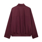 MUJER Zipper Bomber Jackets for Women Fall Outerwears Overcoat Female Long Sleeve Loose Jacket Women Coats Retro Women's Jacket