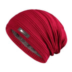 New Unisex Fur Lined Beanie Hat Keep Warm Winter Hat Thick Soft Stretch Hat For Men And Women Fashion Winter Cap