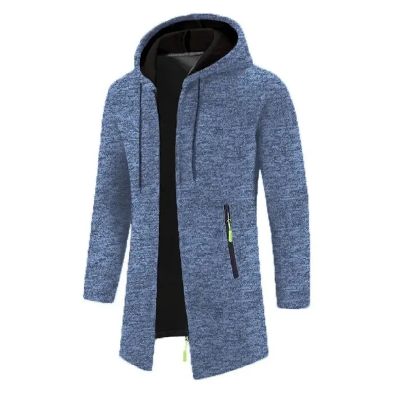 New Mens Long Sleeve Hooded Sweater for Men Zipper Sweatshirts Oversize Streetwear Warm Solid Color Autumn Jacket Hoodie Men