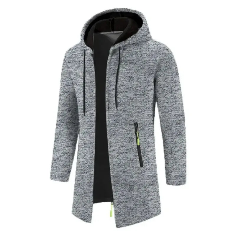 New Mens Long Sleeve Hooded Sweater for Men Zipper Sweatshirts Oversize Streetwear Warm Solid Color Autumn Jacket Hoodie Men