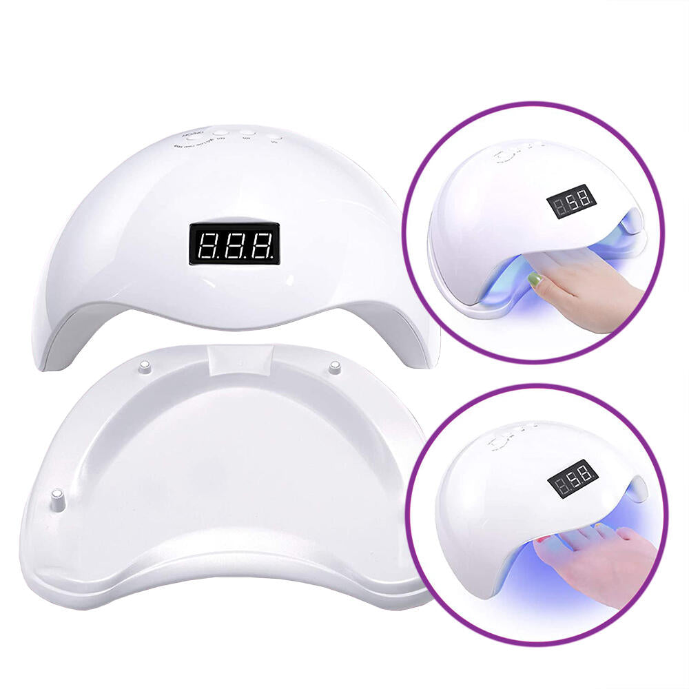 Lampara Secadora de Uñas 36 LED UV Secado Rápido con Sensor Inteligente 48W